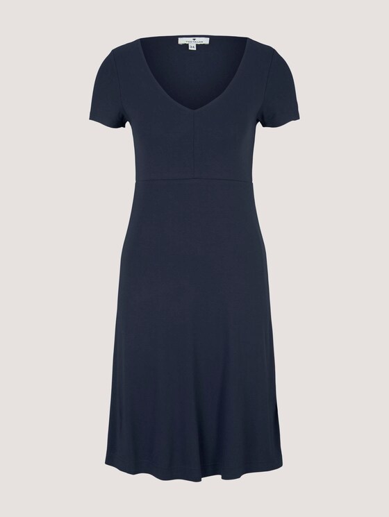 Jerseykleid mit V-Ausschnitt - Frauen - Sky Captain Blue Jerseykleid mit V-Ausschnitt - Frauen - Sky Captain Blue - 7 - TOM TAILOR