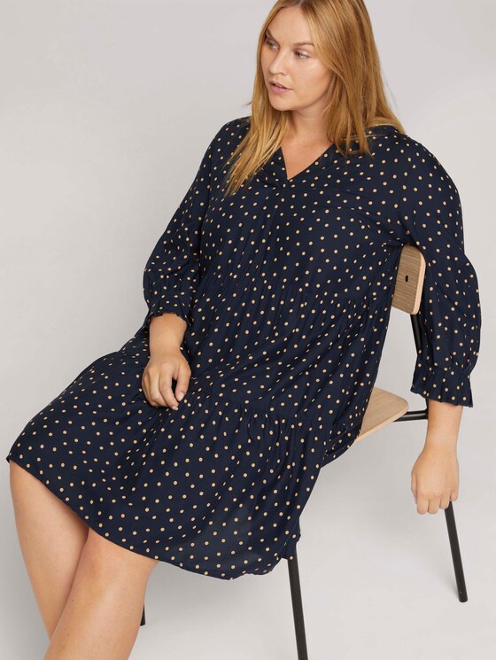 Plus - Volant Keid mit LENZING™ ECOVERO™ - Frauen - navy brown dot Plus - Volant Keid mit LENZING™ ECOVERO™ - Frauen - navy brown dot - 5 - My True Me