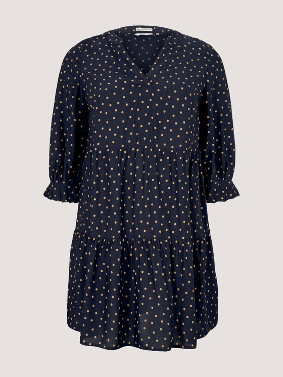 Plus - Volant Keid mit LENZING™ ECOVERO™ - Frauen - navy brown dot Plus - Volant Keid mit LENZING™ ECOVERO™ - Frauen - navy brown dot - 7 - My True Me