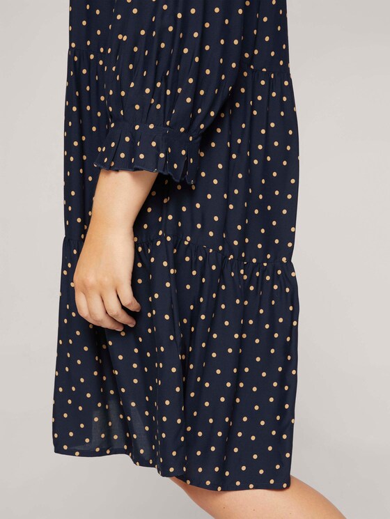 Plus - Volant Keid mit LENZING™ ECOVERO™ - Frauen - navy brown dot Plus - Volant Keid mit LENZING™ ECOVERO™ - Frauen - navy brown dot - 9 - My True Me