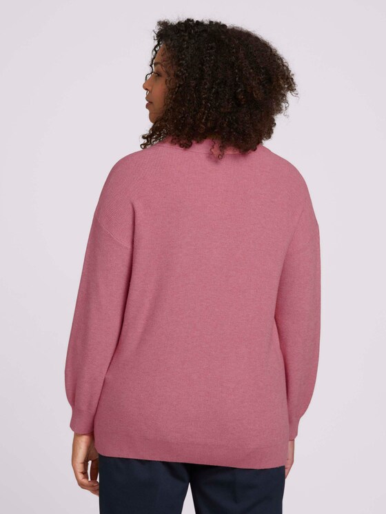 Curvy trui met een gemêleerde look - Vrouwen - dusty rose pink melange Curvy trui met een gemêleerde look - Vrouwen - dusty rose pink melange - 2 - My True Me