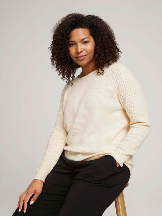 Curvy - Trui met raglanmouwen - Vrouwen - soft creme beige Curvy - Trui met raglanmouwen - Vrouwen - soft creme beige - 5 - My True Me