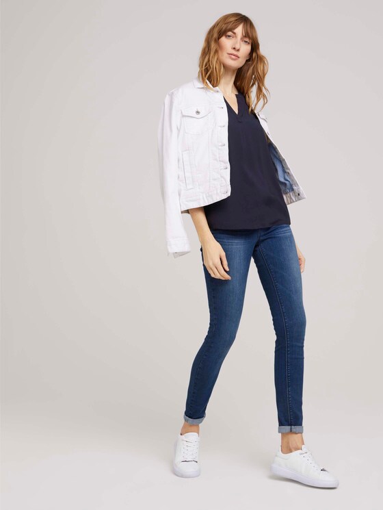 Ärmellose Bluse mit LENZING™ ECOVERO™ - Frauen - Sky Captain Blue Ärmellose Bluse mit LENZING™ ECOVERO™ - Frauen - Sky Captain Blue - 3 - TOM TAILOR