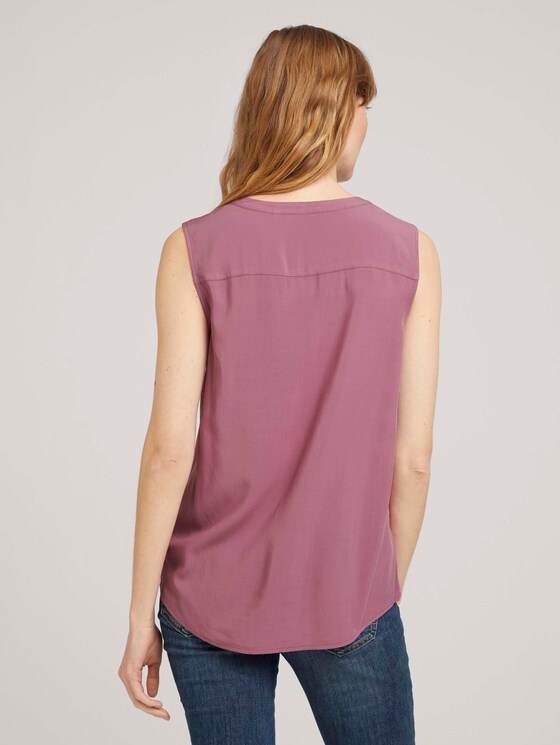 Ärmellose Bluse mit LENZING™ ECOVERO™ - Frauen - Berry Smoothie Ärmellose Bluse mit LENZING™ ECOVERO™ - Frauen - Berry Smoothie - 2 - TOM TAILOR