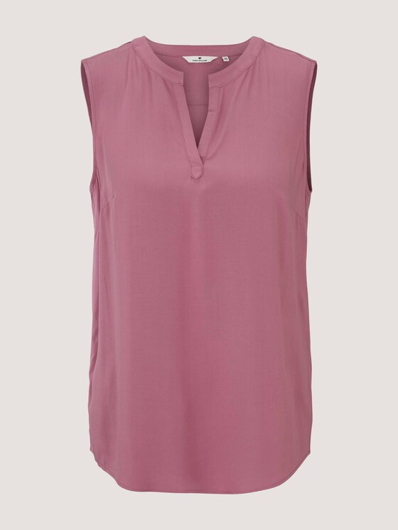 Ärmellose Bluse mit LENZING™ ECOVERO™ - Frauen - Berry Smoothie Ärmellose Bluse mit LENZING™ ECOVERO™ - Frauen - Berry Smoothie - 7 - TOM TAILOR