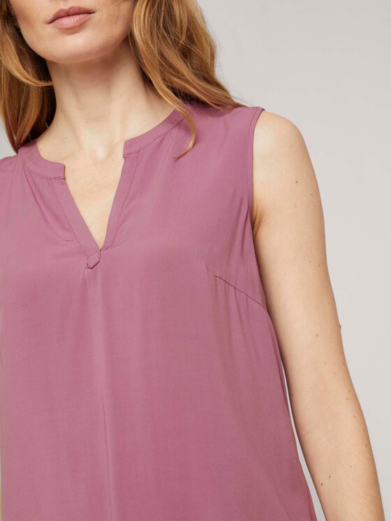 Ärmellose Bluse mit LENZING™ ECOVERO™ - Frauen - Berry Smoothie Ärmellose Bluse mit LENZING™ ECOVERO™ - Frauen - Berry Smoothie - 9 - TOM TAILOR