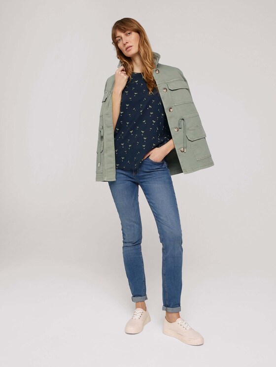 T-Shirt mit Bio-Baumwolle - Frauen - blue cocktail minimal T-Shirt mit Bio-Baumwolle - Frauen - blue cocktail minimal - 3 - TOM TAILOR