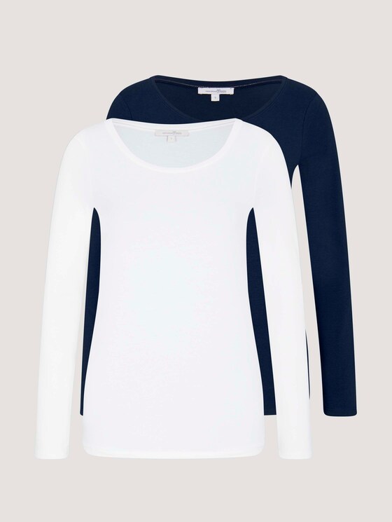 Doppelpack Langarmshirts - Frauen - Real Navy Blue Doppelpack Langarmshirts - Frauen - Real Navy Blue - 7 - TOM TAILOR Denim