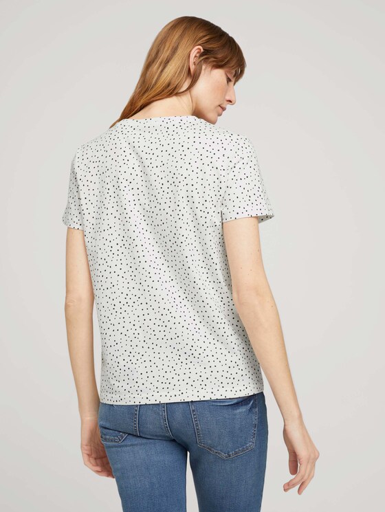 T-Shirt mit Bio-Baumwolle - Frauen - offwhite dot design T-Shirt mit Bio-Baumwolle - Frauen - offwhite dot design - 2 - TOM TAILOR