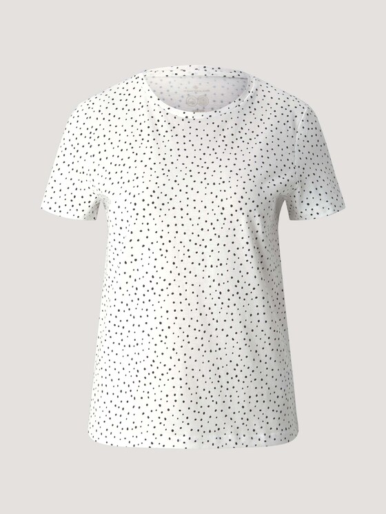 T-Shirt mit Bio-Baumwolle - Frauen - offwhite dot design T-Shirt mit Bio-Baumwolle - Frauen - offwhite dot design - 7 - TOM TAILOR