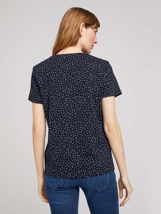 T-Shirt mit Bio-Baumwolle - Frauen - navy dot design T-Shirt mit Bio-Baumwolle - Frauen - navy dot design - 2 - TOM TAILOR