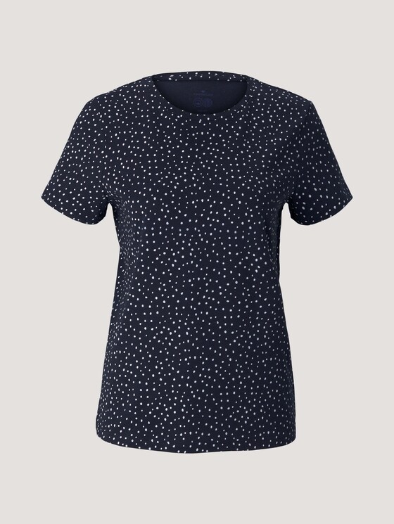 T-Shirt mit Bio-Baumwolle - Frauen - navy dot design T-Shirt mit Bio-Baumwolle - Frauen - navy dot design - 7 - TOM TAILOR