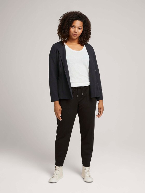 Gestructureerde blazer van biologisch katoen - Vrouwen - deep black Gestructureerde blazer van biologisch katoen - Vrouwen - deep black - 3 - My True Me