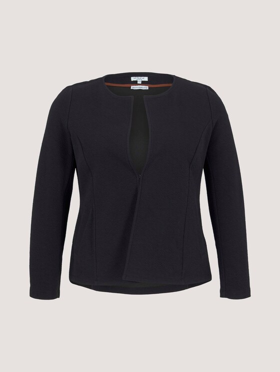 Gestructureerde blazer van biologisch katoen - Vrouwen - deep black Gestructureerde blazer van biologisch katoen - Vrouwen - deep black - 7 - My True Me