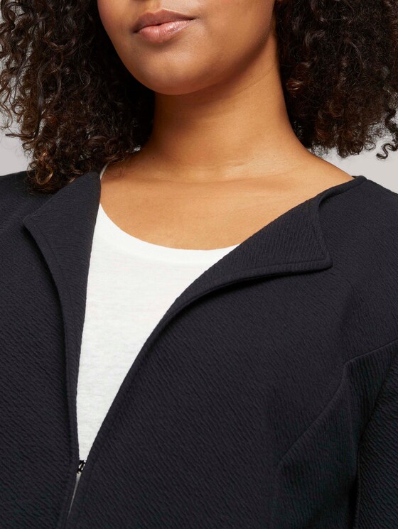 Gestructureerde blazer van biologisch katoen - Vrouwen - deep black Gestructureerde blazer van biologisch katoen - Vrouwen - deep black - 9 - My True Me