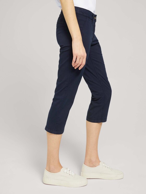 Tapered Relaxed Caprihose mit Knopfleiste - Frauen - Sky Captain Blue Tapered Relaxed Caprihose mit Knopfleiste - Frauen - Sky Captain Blue - 11 - TOM TAILOR