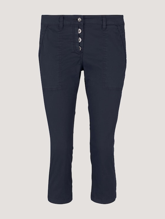Tapered Relaxed Caprihose mit Knopfleiste - Frauen - Sky Captain Blue Tapered Relaxed Caprihose mit Knopfleiste - Frauen - Sky Captain Blue - 7 - TOM TAILOR