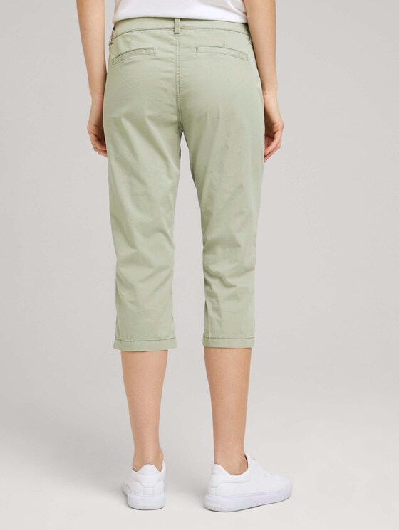 Tapered Relaxed Caprihose mit Knopfleiste - Frauen - Prairie Grass Green Tapered Relaxed Caprihose mit Knopfleiste - Frauen - Prairie Grass Green - 2 - TOM TAILOR