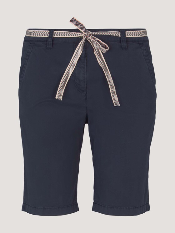 Chino Bermuda Shorts mit Gürtel - Frauen - Sky Captain Blue Chino Bermuda Shorts mit Gürtel - Frauen - Sky Captain Blue - 7 - TOM TAILOR