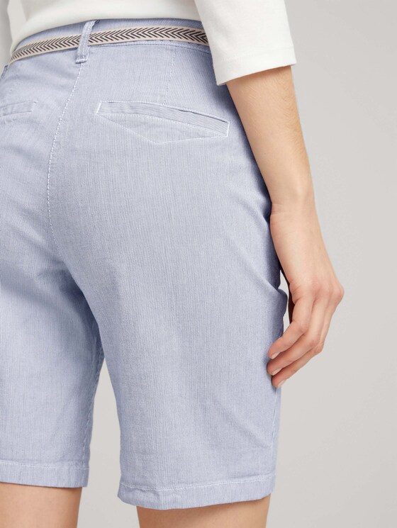 Chino Bermuda Shorts mit Gürtel - Frauen - Thin Stripe Pants Chino Bermuda Shorts mit Gürtel - Frauen - Thin Stripe Pants - 10 - TOM TAILOR