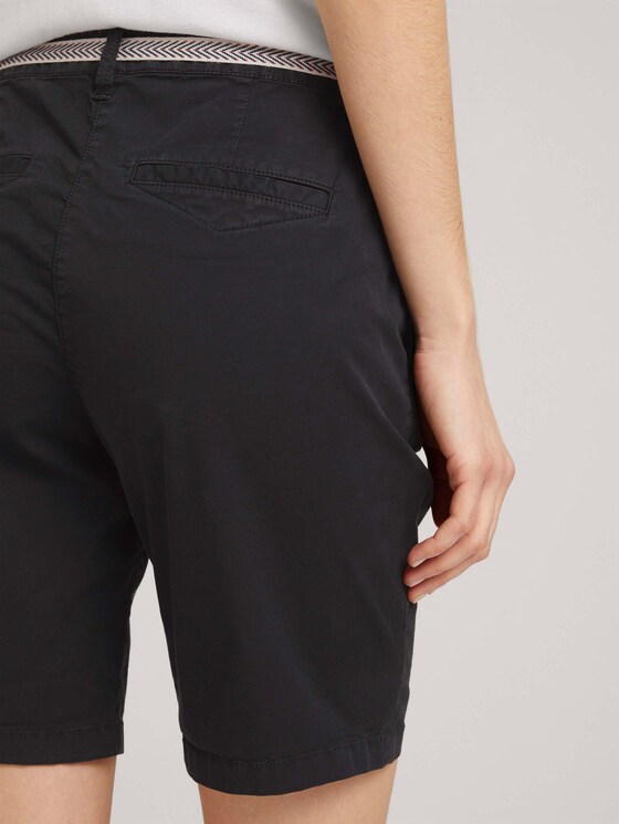 Chino Bermuda Shorts mit Gürtel - Frauen - deep black Chino Bermuda Shorts mit Gürtel - Frauen - deep black - 10 - TOM TAILOR