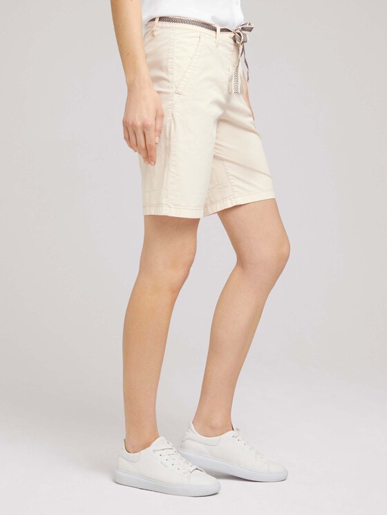 Chino Bermuda Shorts mit Gürtel - Frauen - soft vanilla Chino Bermuda Shorts mit Gürtel - Frauen - soft vanilla - 11 - TOM TAILOR