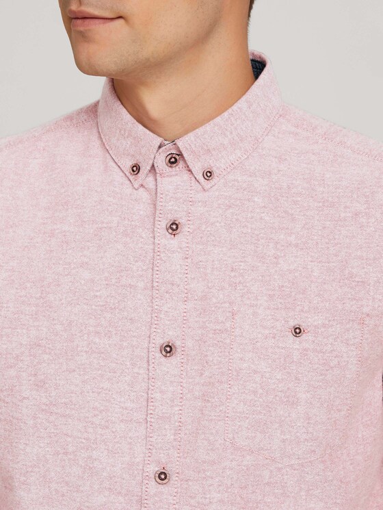 textured shirt - Men - chilli oil red chambray textured shirt - Men - chilli oil red chambray - 9 - TOM TAILOR