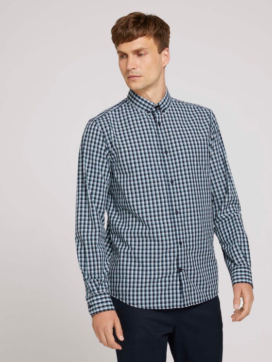 Kariertes Hemd - Männer - navy-blue-offwhite-small-check Kariertes Hemd - Männer - navy-blue-offwhite-small-check - 1 - TOM TAILOR
