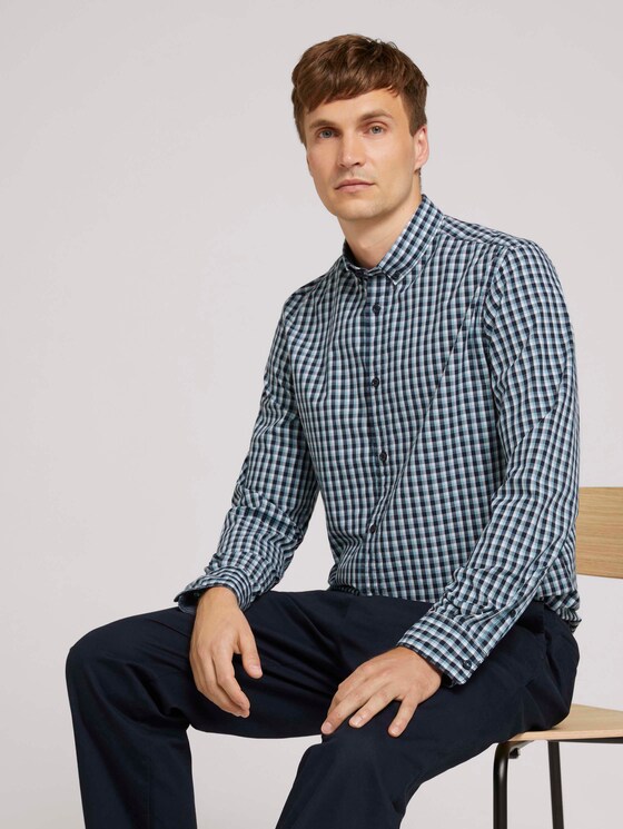Kariertes Hemd - Männer - navy-blue-offwhite-small-check Kariertes Hemd - Männer - navy-blue-offwhite-small-check - 5 - TOM TAILOR