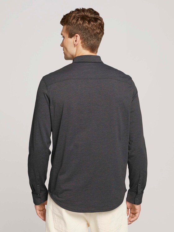 Meliertes Jersey Hemd - Männer - mid grey melange Meliertes Jersey Hemd - Männer - mid grey melange - 2 - TOM TAILOR
