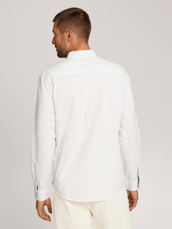 Basic-overhemd van biologisch katoen - Mannen - Off White Basic-overhemd van biologisch katoen - Mannen - Off White - 2 - TOM TAILOR
