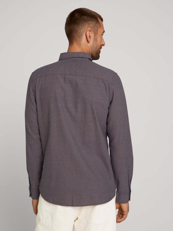 textured shirt - Men - navy multicolour structure textured shirt - Men - navy multicolour structure - 2 - TOM TAILOR