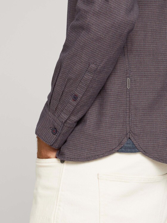 textured shirt - Men - navy multicolour structure textured shirt - Men - navy multicolour structure - 9 - TOM TAILOR