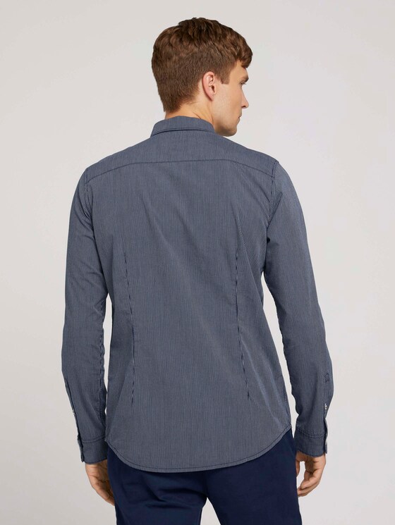 Gestreiftes Slim Fit Hemd - Männer - navy white fine stripe Gestreiftes Slim Fit Hemd - Männer - navy white fine stripe - 2 - TOM TAILOR