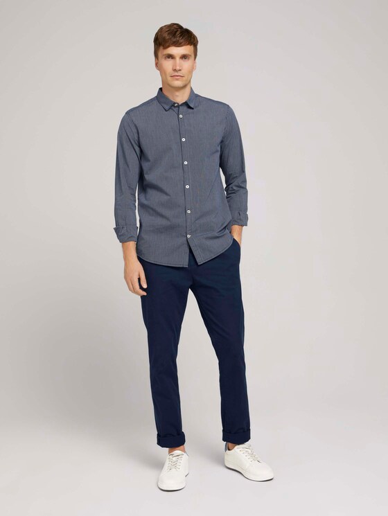 Gestreiftes Slim Fit Hemd - Männer - navy white fine stripe Gestreiftes Slim Fit Hemd - Männer - navy white fine stripe - 3 - TOM TAILOR