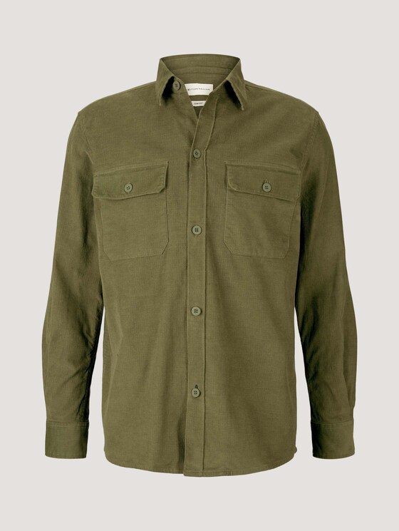 gedessineerd biokatoenen overhemd - Mannen - Oak Leaf Green gedessineerd biokatoenen overhemd - Mannen - Oak Leaf Green - 7 - TOM TAILOR
