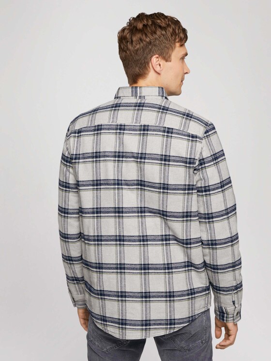 overshirt - Mannen - off white melange big check overshirt - Mannen - off white melange big check - 2 - TOM TAILOR