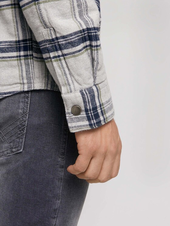overshirt - Mannen - off white melange big check overshirt - Mannen - off white melange big check - 9 - TOM TAILOR