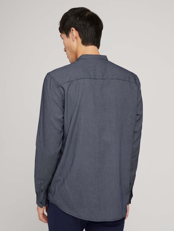 gestructureerd overhemd - Mannen - navy white dobby structure gestructureerd overhemd - Mannen - navy white dobby structure - 2 - TOM TAILOR Denim
