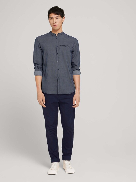 gestructureerd overhemd - Mannen - navy white dobby structure gestructureerd overhemd - Mannen - navy white dobby structure - 3 - TOM TAILOR Denim