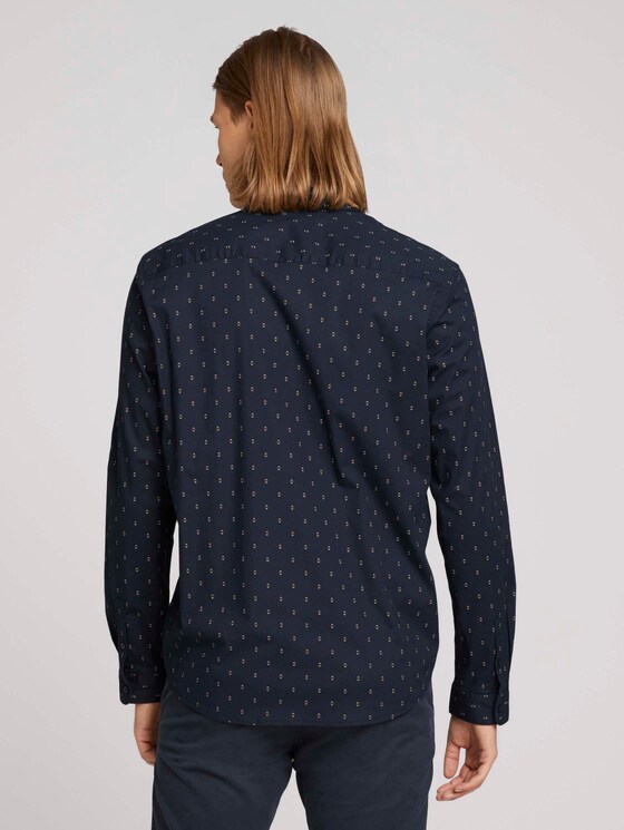 patterned shirt - Men - cognac striped angular dot patterned shirt - Men - cognac striped angular dot - 2 - TOM TAILOR Denim