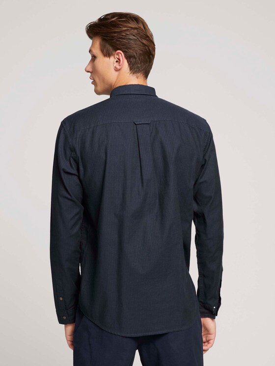 fijn gestreept overhemd - Mannen - navy tonal twill stripe fijn gestreept overhemd - Mannen - navy tonal twill stripe - 2 - TOM TAILOR Denim