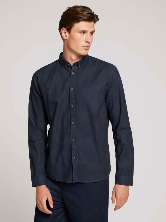 fijn gestreept overhemd - Mannen - navy tonal twill stripe fijn gestreept overhemd - Mannen - navy tonal twill stripe - 5 - TOM TAILOR Denim