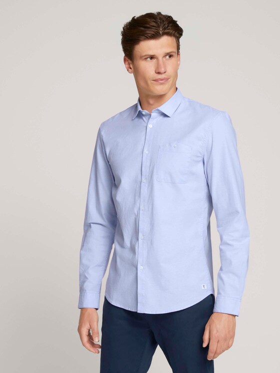 overhemd van biologisch katoen - Mannen - light blue white oxford overhemd van biologisch katoen - Mannen - light blue white oxford - 1 - TOM TAILOR Denim