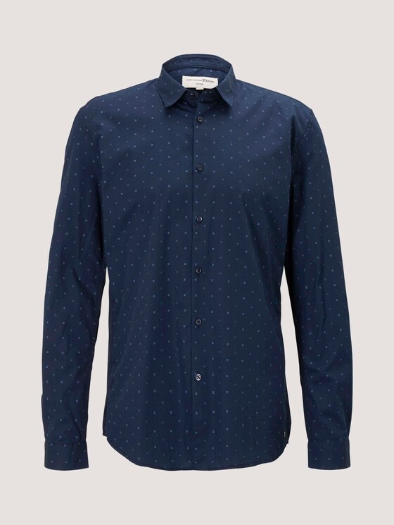 overhemd met patroon - Mannen - navy blue pause print overhemd met patroon - Mannen - navy blue pause print - 7 - TOM TAILOR Denim