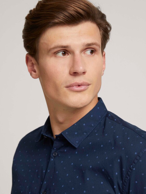 overhemd met patroon - Mannen - navy blue pause print overhemd met patroon - Mannen - navy blue pause print - 9 - TOM TAILOR Denim
