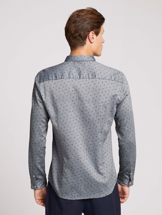 gepunktetes Hemd - Männer - navy petrol leaf print gepunktetes Hemd - Männer - navy petrol leaf print - 2 - TOM TAILOR Denim