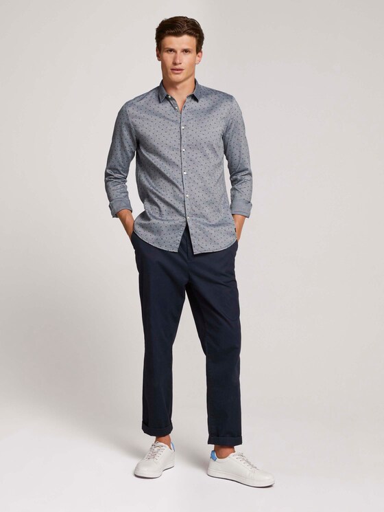 gepunktetes Hemd - Männer - navy petrol leaf print gepunktetes Hemd - Männer - navy petrol leaf print - 3 - TOM TAILOR Denim