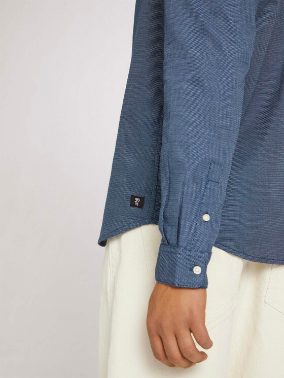 overhemd met structuur - Mannen - blue shades crossed dobby overhemd met structuur - Mannen - blue shades crossed dobby - 10 - TOM TAILOR Denim