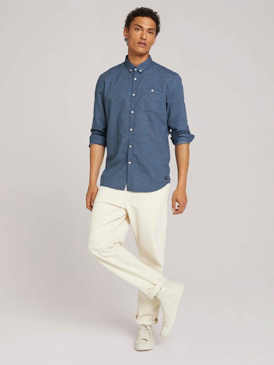 overhemd met structuur - Mannen - blue shades crossed dobby overhemd met structuur - Mannen - blue shades crossed dobby - 3 - TOM TAILOR Denim